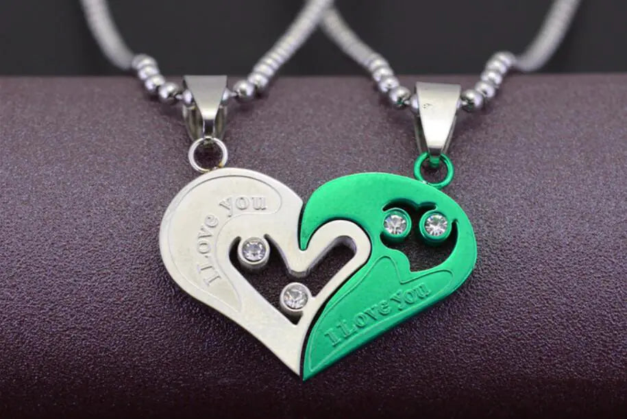 Dual Heart Titanium Necklace