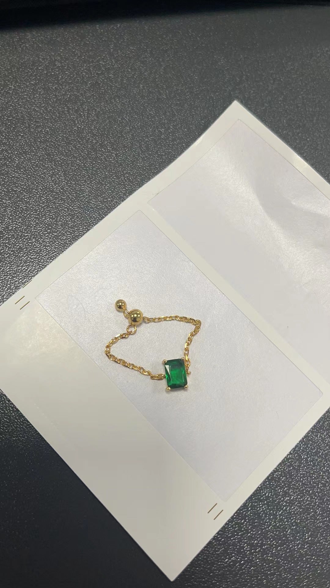 Elegant Adjustable Silver Chain Ring