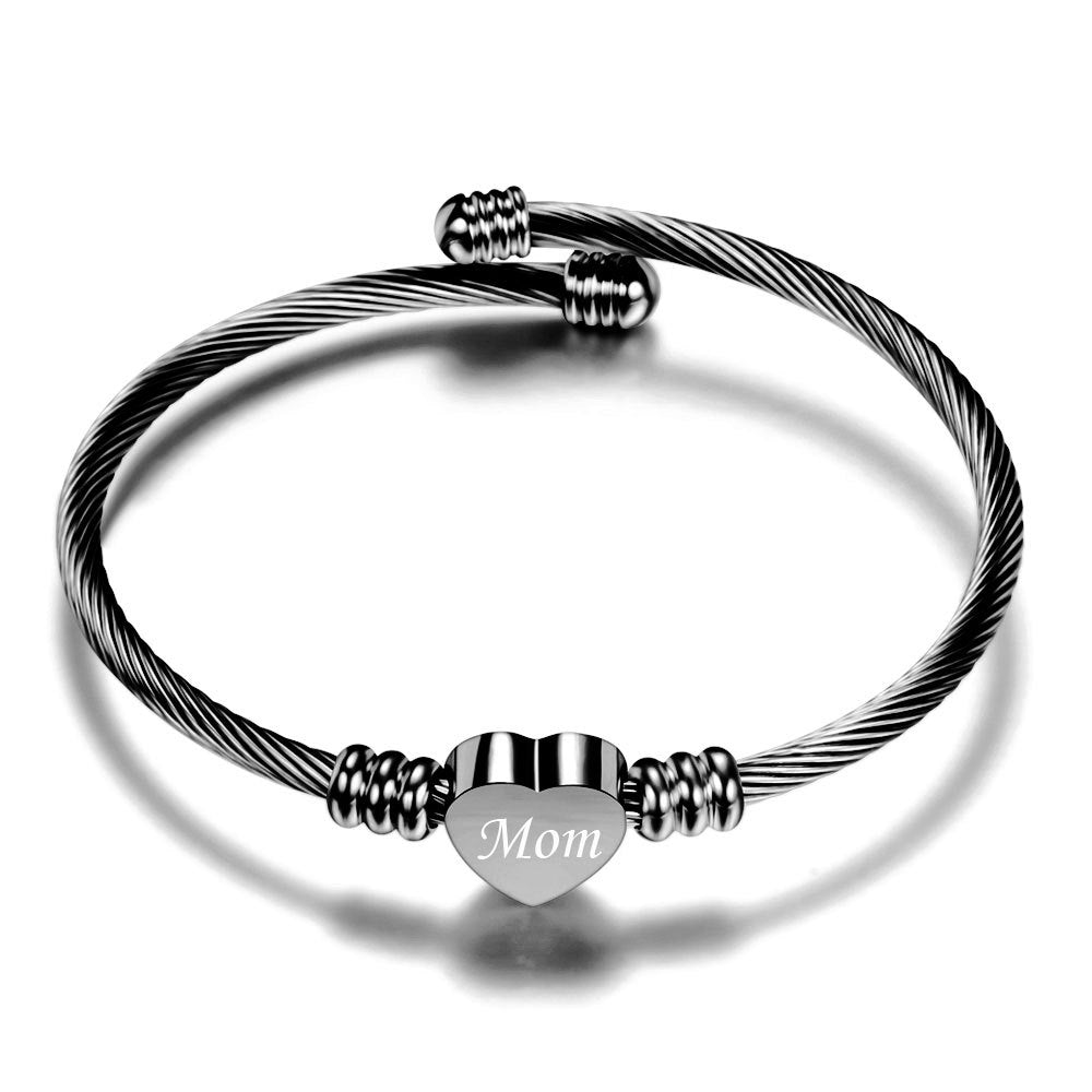 Mom's Love Braided Stainless Bracelet